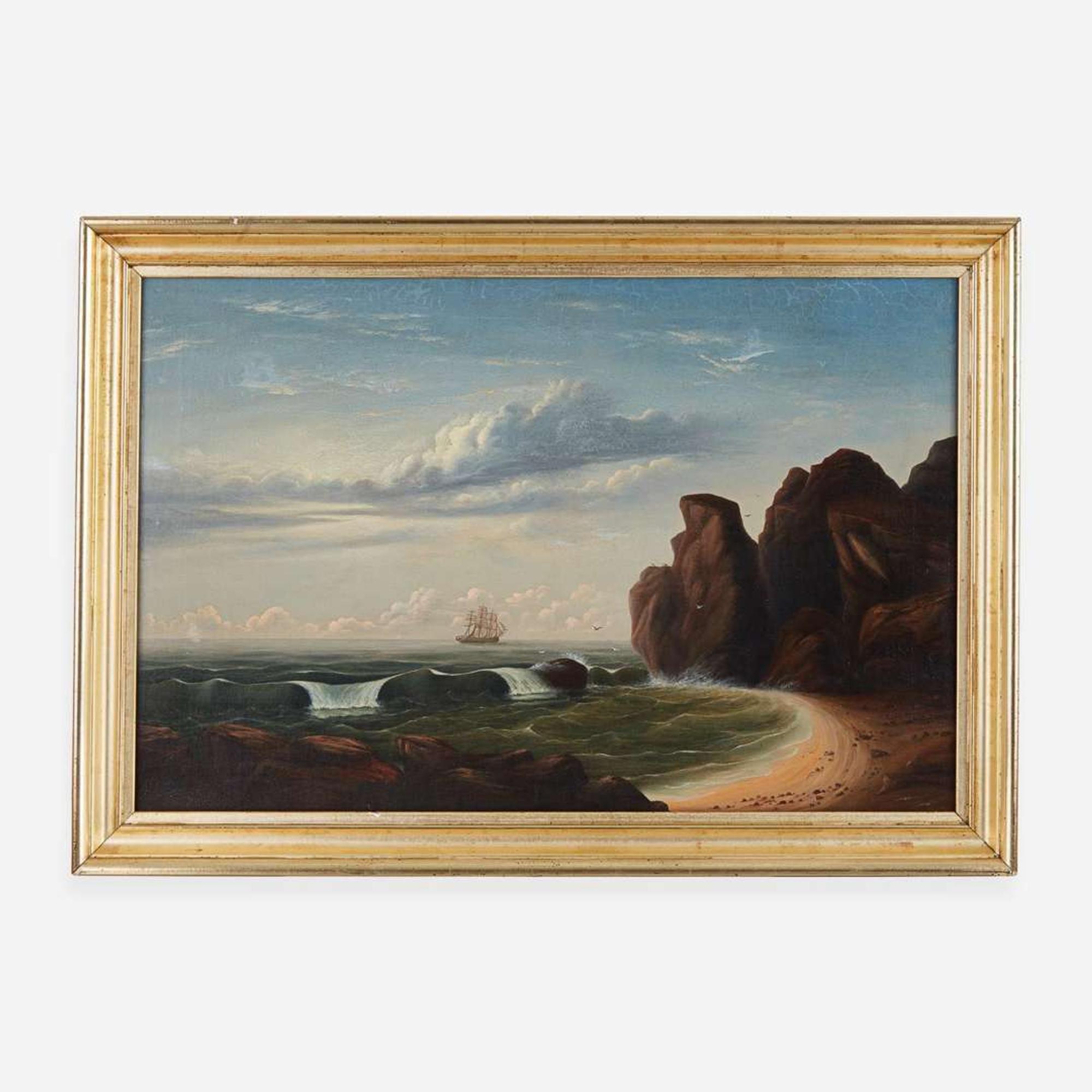 Attributed to Thomas Chambers (American, 1808-1866) Coastal Landscape