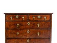 A William and Mary Burl Walnut Chest of Drawers