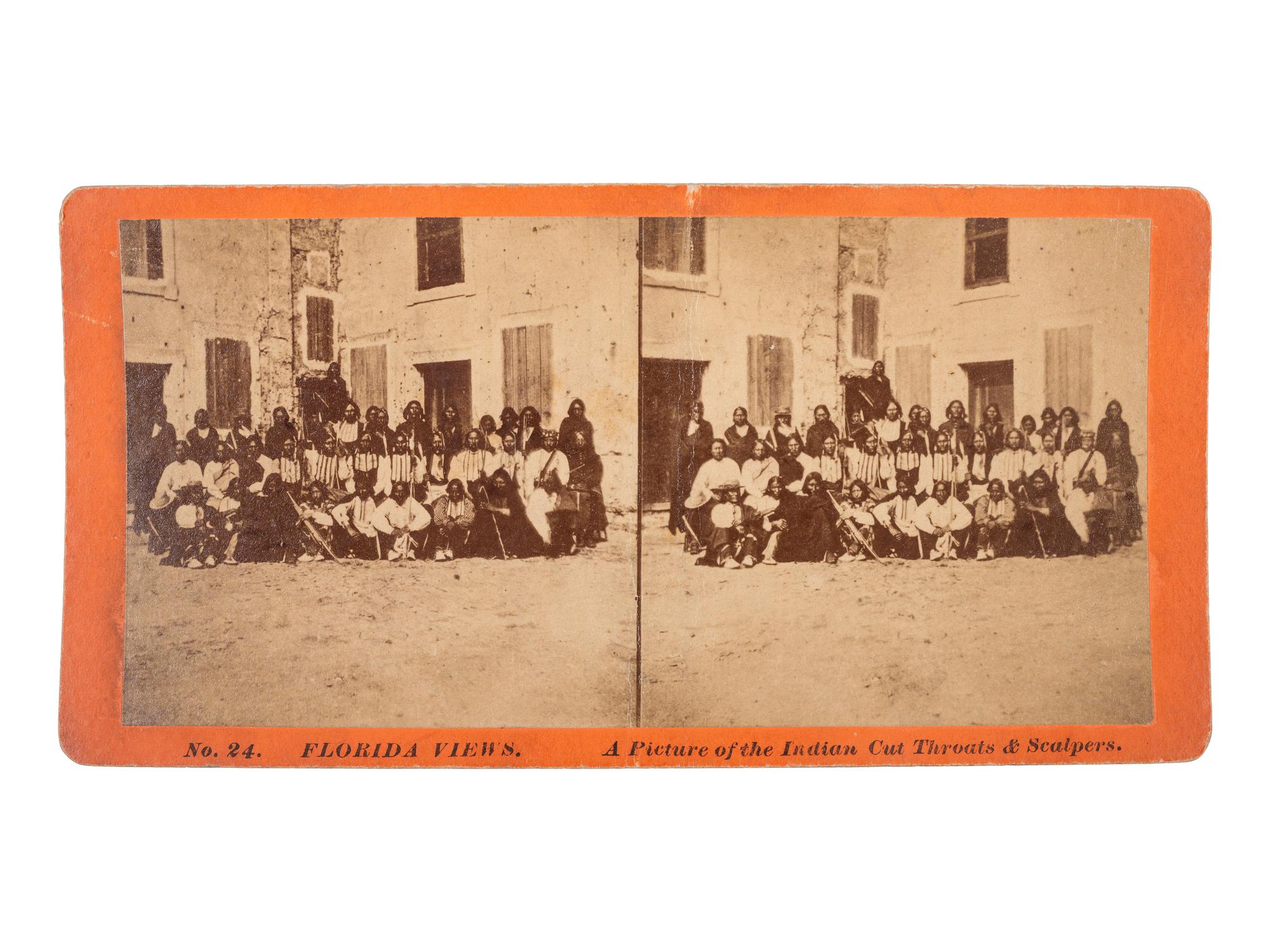 [NATIVE AMERICANS]. A picture of the Indian Cut Throats & Scalpers . St. Augustine, FL.