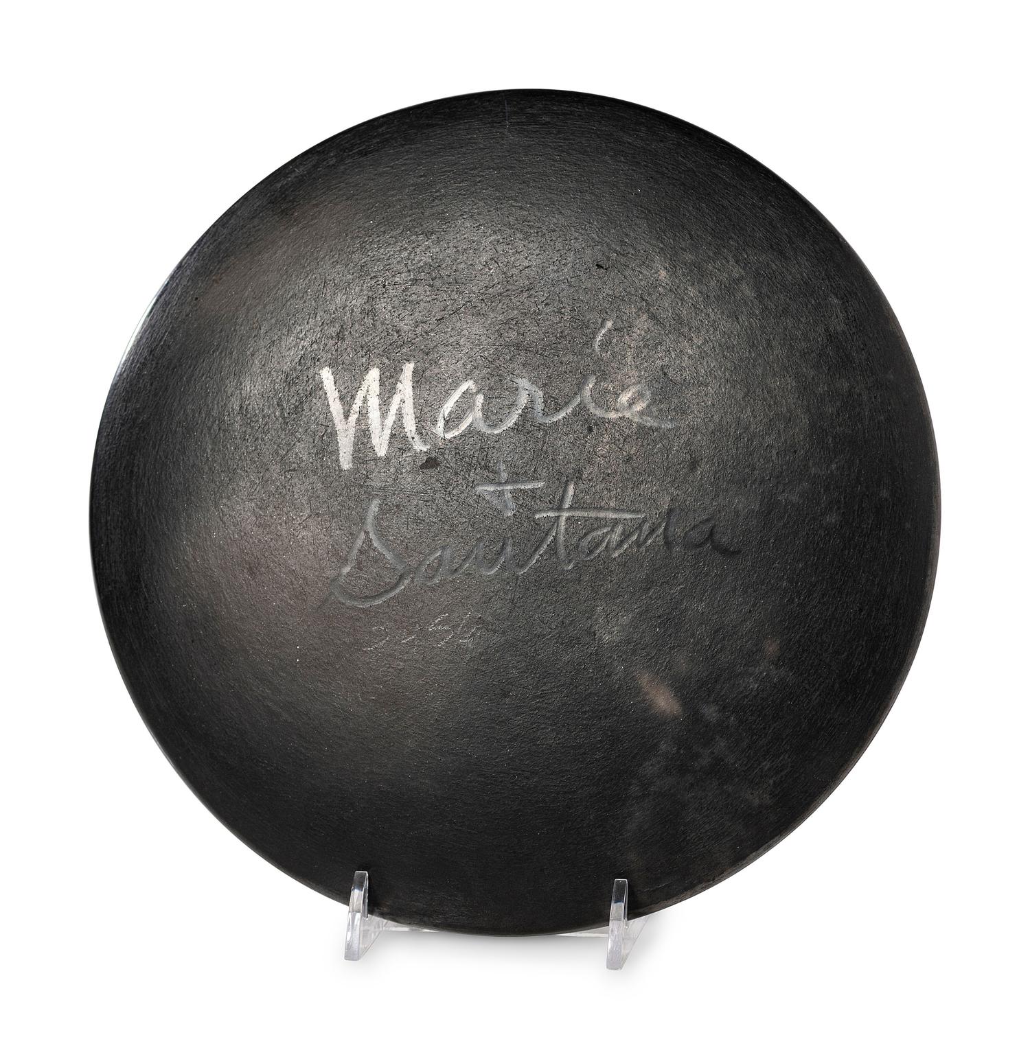Blackware Pottery Plate with Gunmetal Finish, 1943-1954