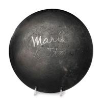 Blackware Pottery Plate with Gunmetal Finish, 1943-1954
