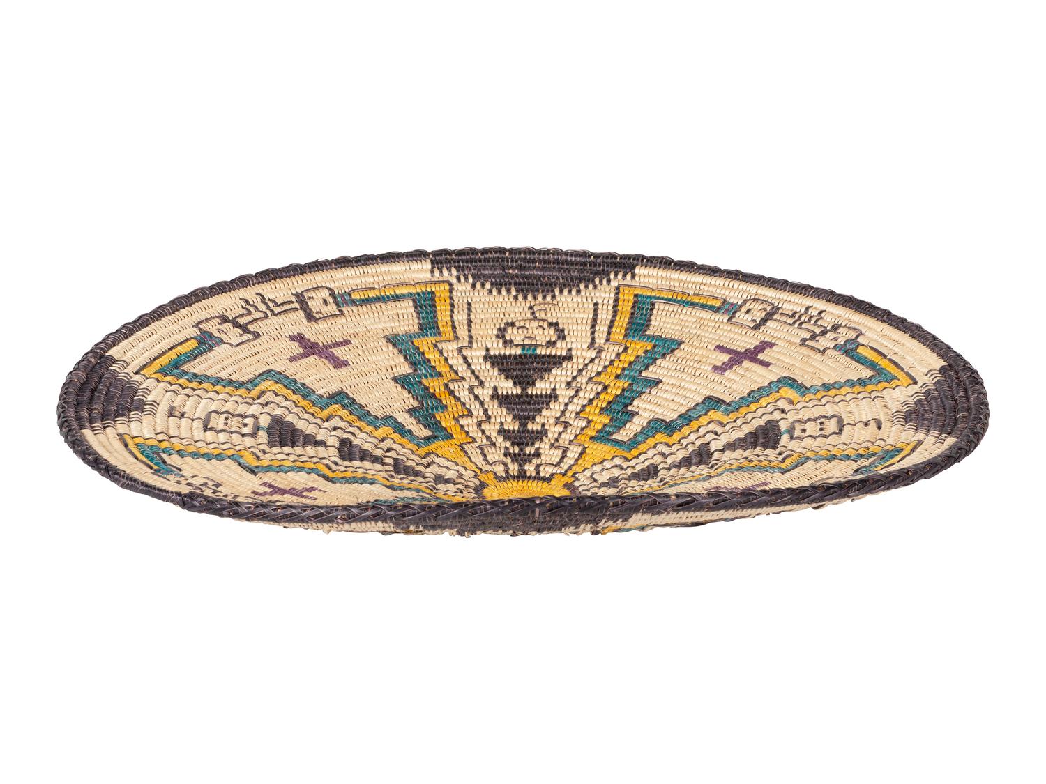 Polychrome Basket, with Rain, Lightning, and Yeis