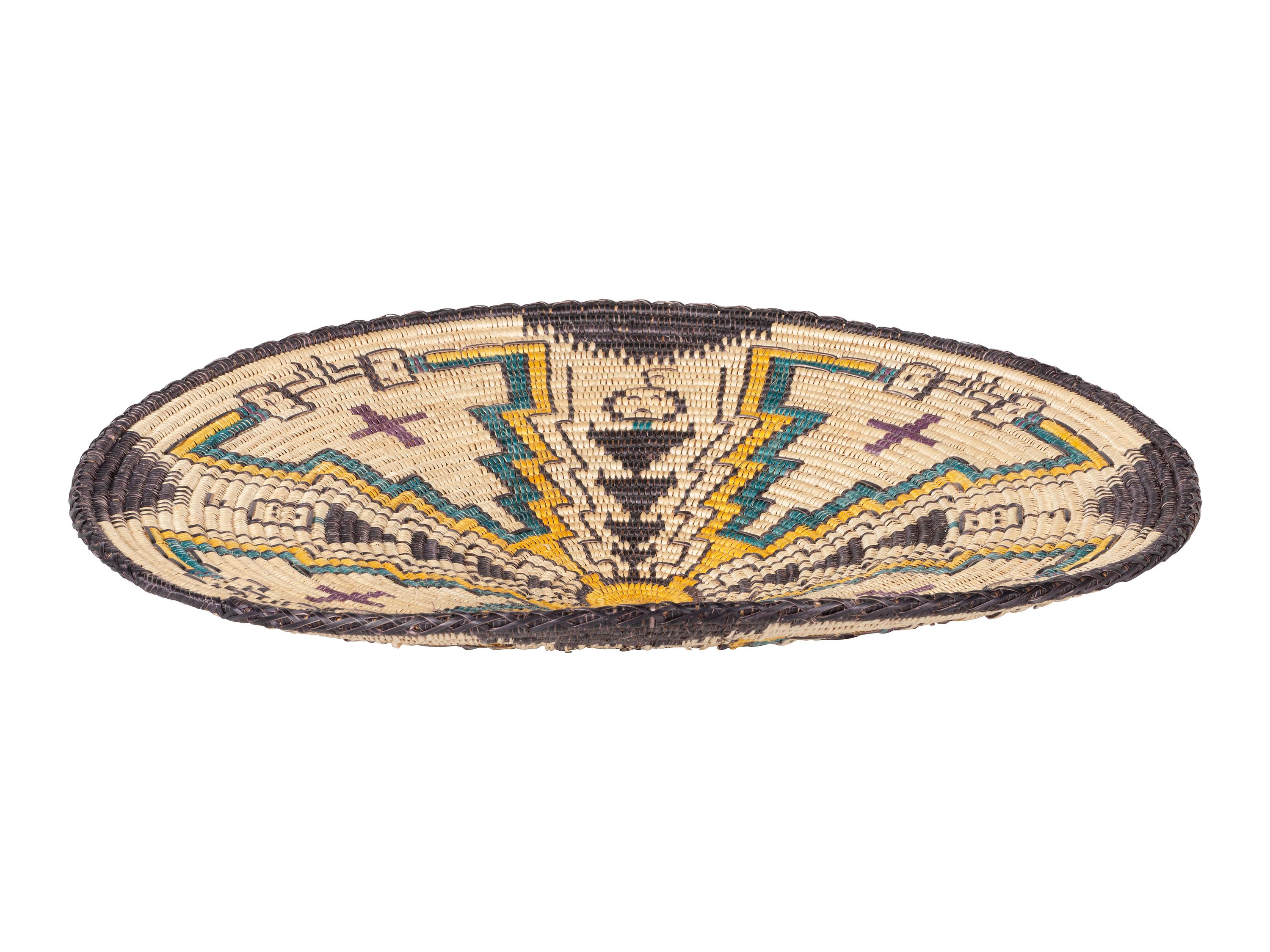 Polychrome Basket, with Rain, Lightning, and Yeis
