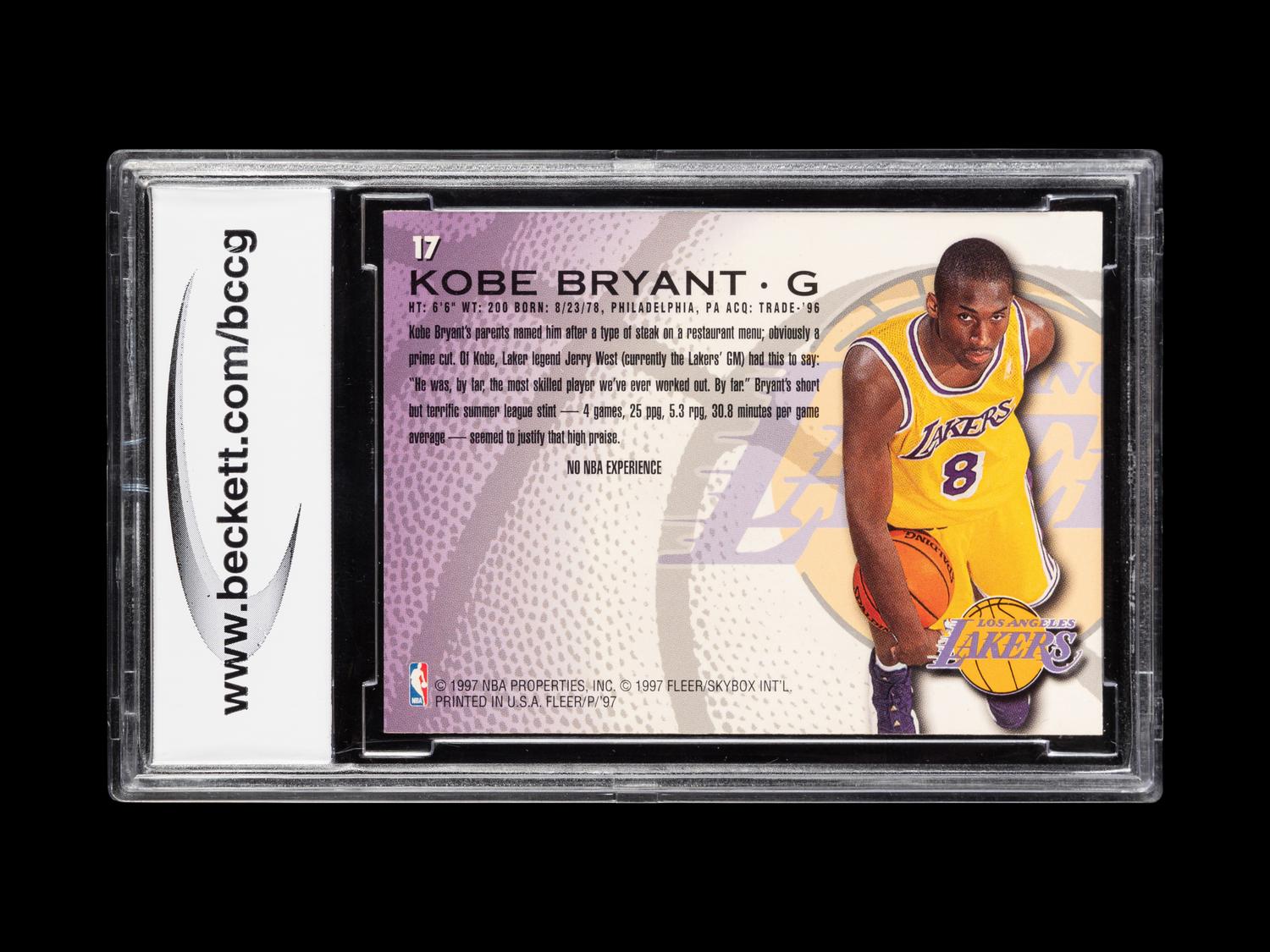 A Group of 1996-97 Fleer Kobe Bryant Rookie Basketball Cards,