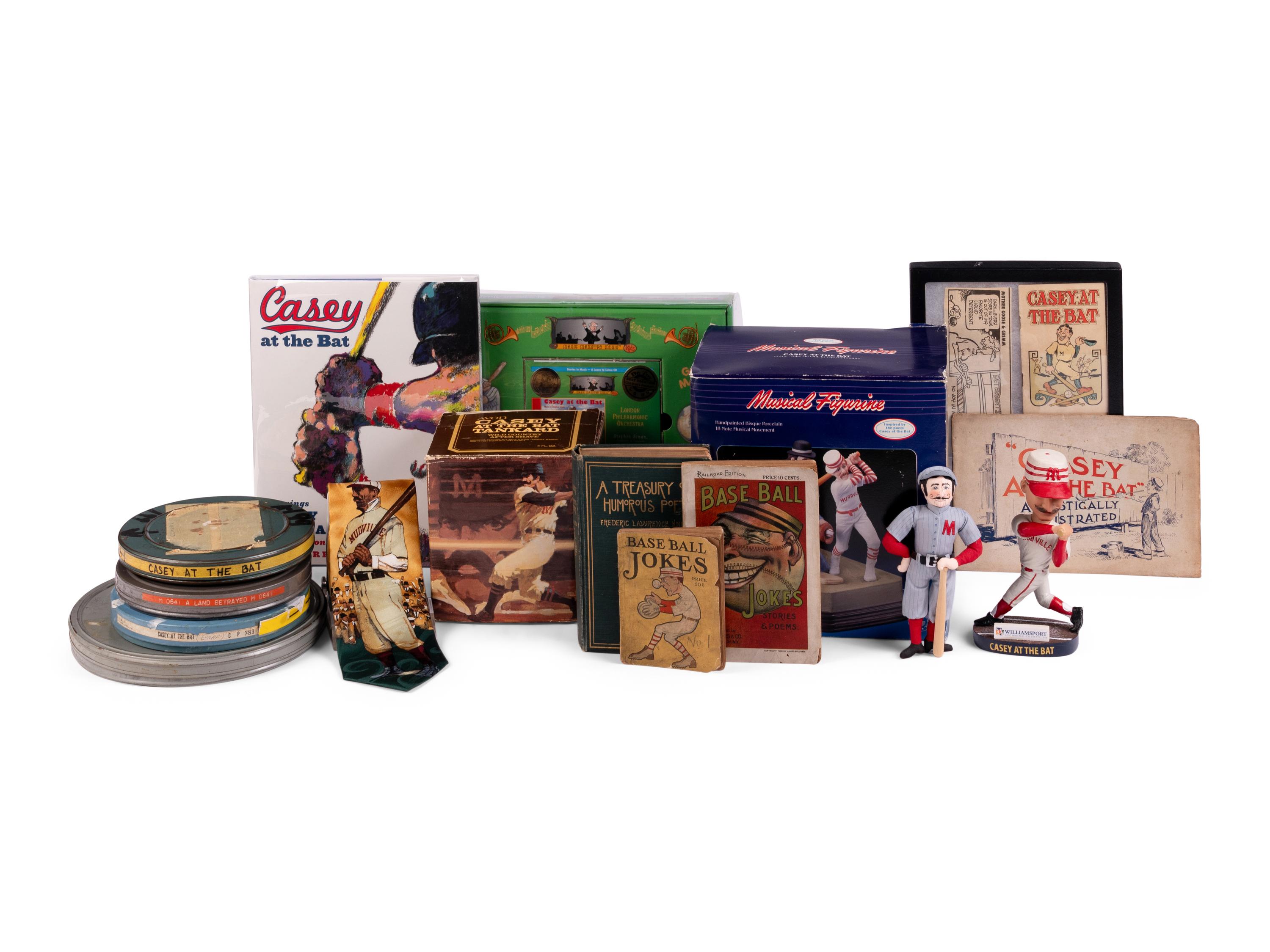 [BASEBALL - CASEY AT THE BAT]. -- [THAYER, Ernest (1863-1940)]. A large collection of ephemera, books, and collectibles, including: