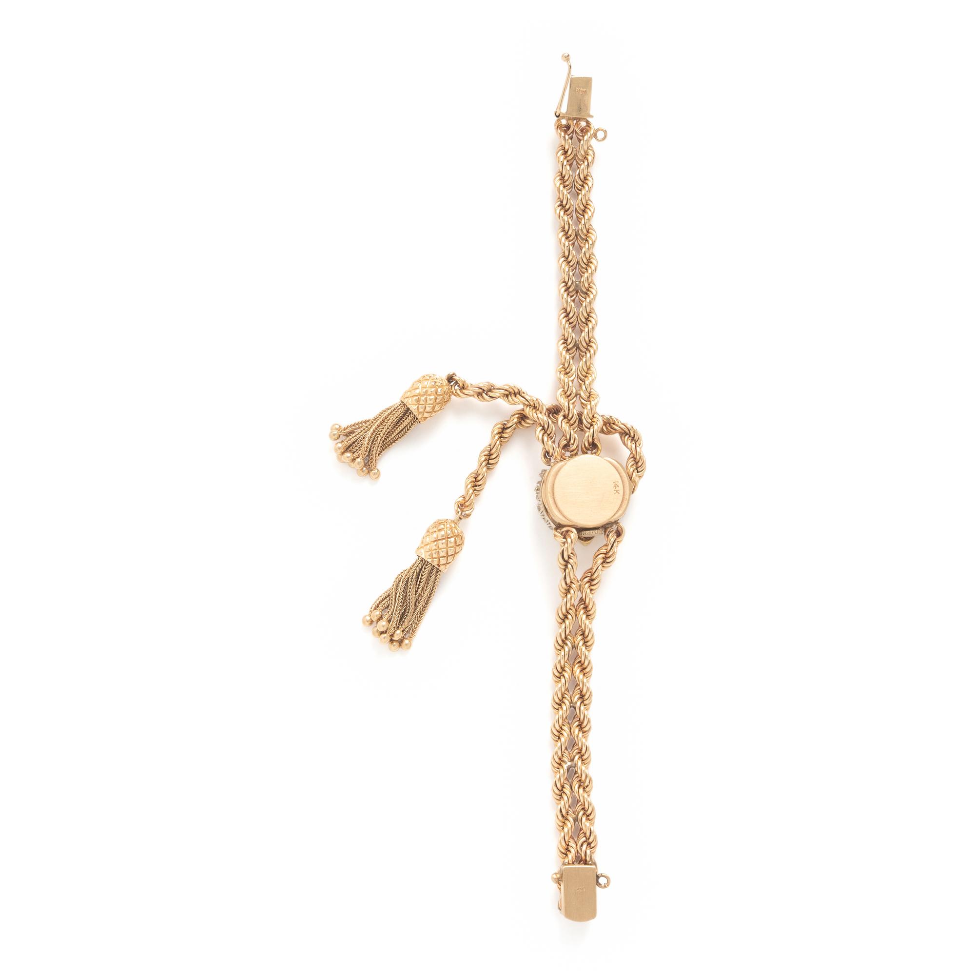 LaFemme, 14K Yellow Gold and Diamond Surprise Watch