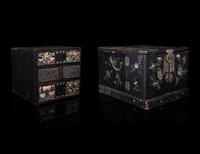 Two Small Chinese Mother-of-Pearl Inlaid Hardwood Chests