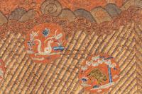 An Apricot Ground Embroidered Silk Lady’s Informal Robe