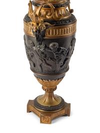 A Pair of Napoleon III Gilt and Patinated Bronze Candelabra