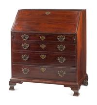 A George III Mahogany Slant-Front Bureau