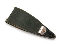 Two Pairs of Continental Steel Bird-Form Needlework Scissors in a Leather Case