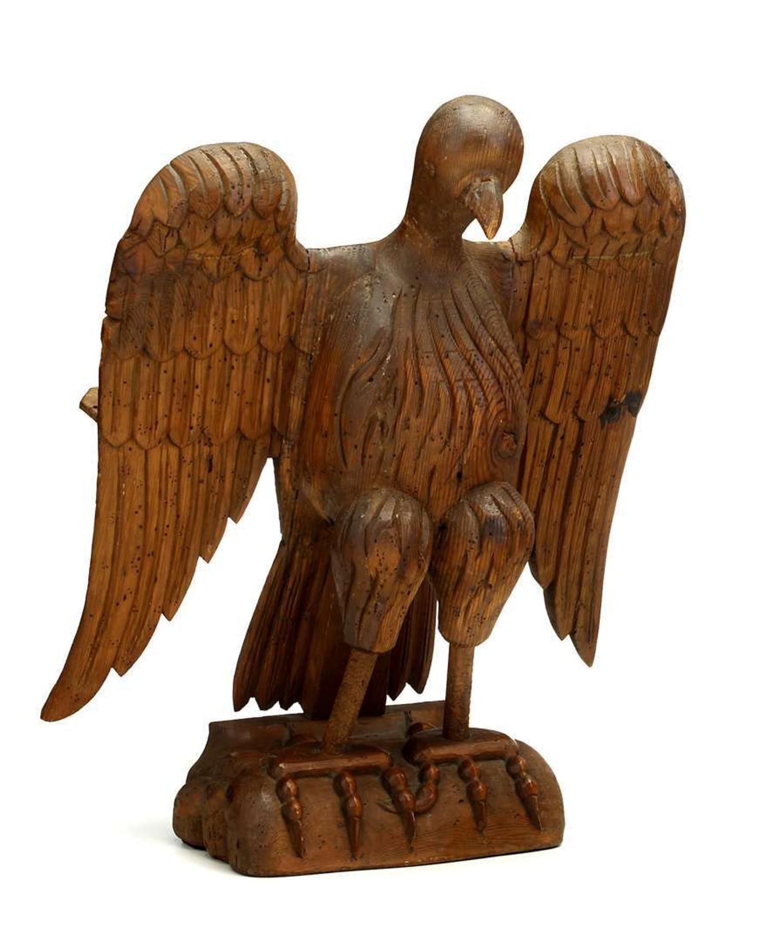 Carved wooden eagle probably continental, 19th century