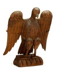 Carved wooden eagle probably continental, 19th century