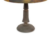 Reverse-painted glass lamp, c. 1910