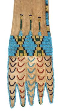 Northern Arapaho Beaded Tobacco Bag Length 27 3/4 inches