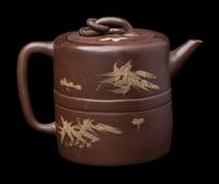A Chinese Yixing Stoneware Covered Teapot