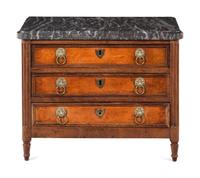 A Louis XVI Marble-Top Diminutive Commode