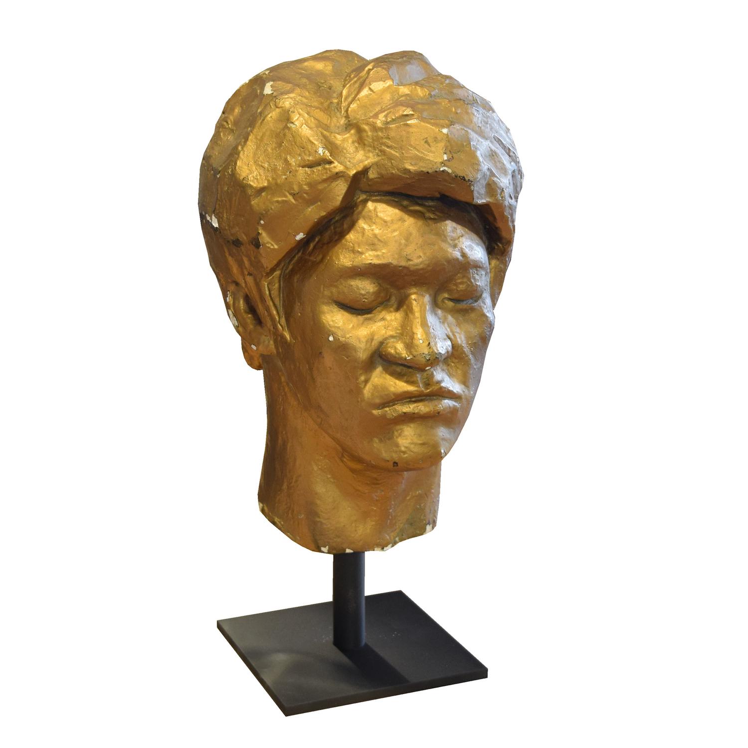 Artist Made Composition Bust 5" W x 7" D x 15" H — United States, Circa 1960