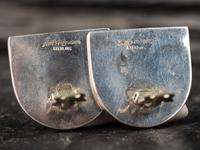 Silver Earrings with Inlay
