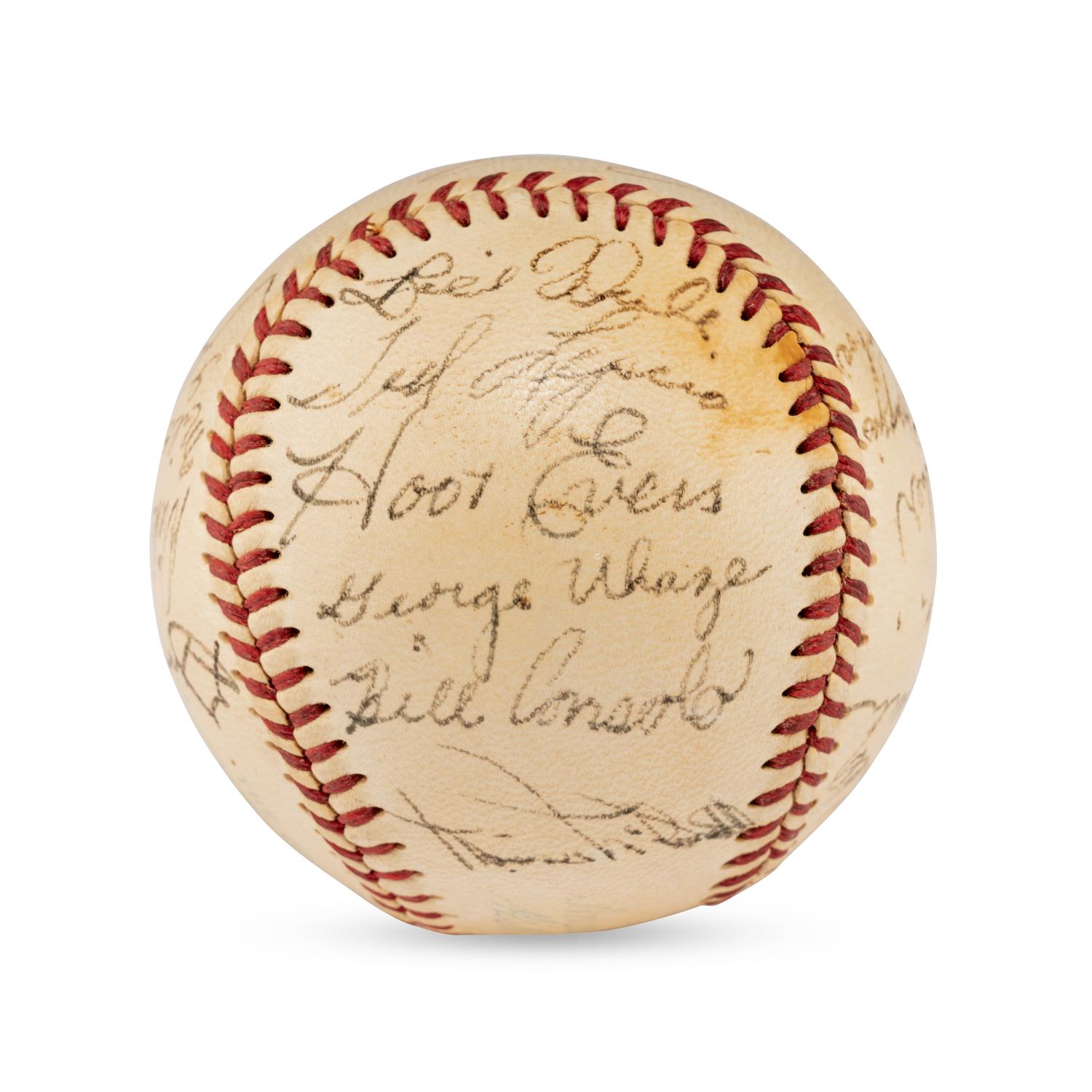 A 1953 Boston Red Sox Team Signed Autograph Baseball