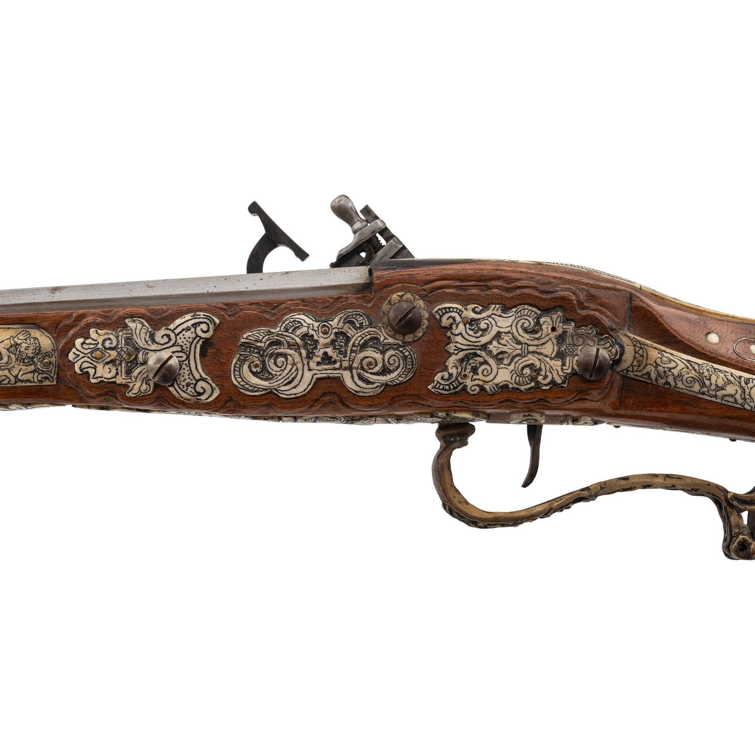Contemporary Franco-German Snaphaunce Rifle with Venus Motifs