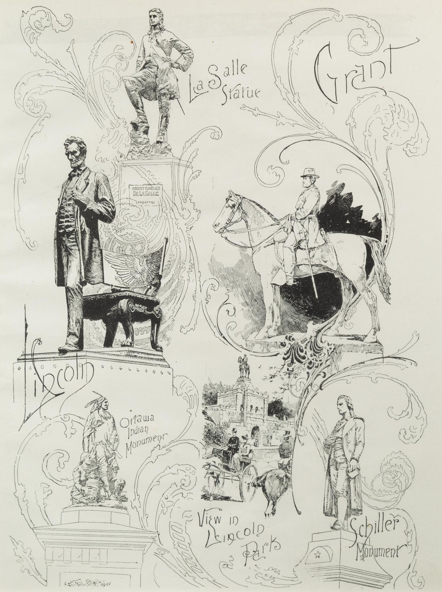 [ART AND ARCHITECTURE]. A group of 15 woodcut scenes of Chicago by R.R. Donnelly & Sons and others.