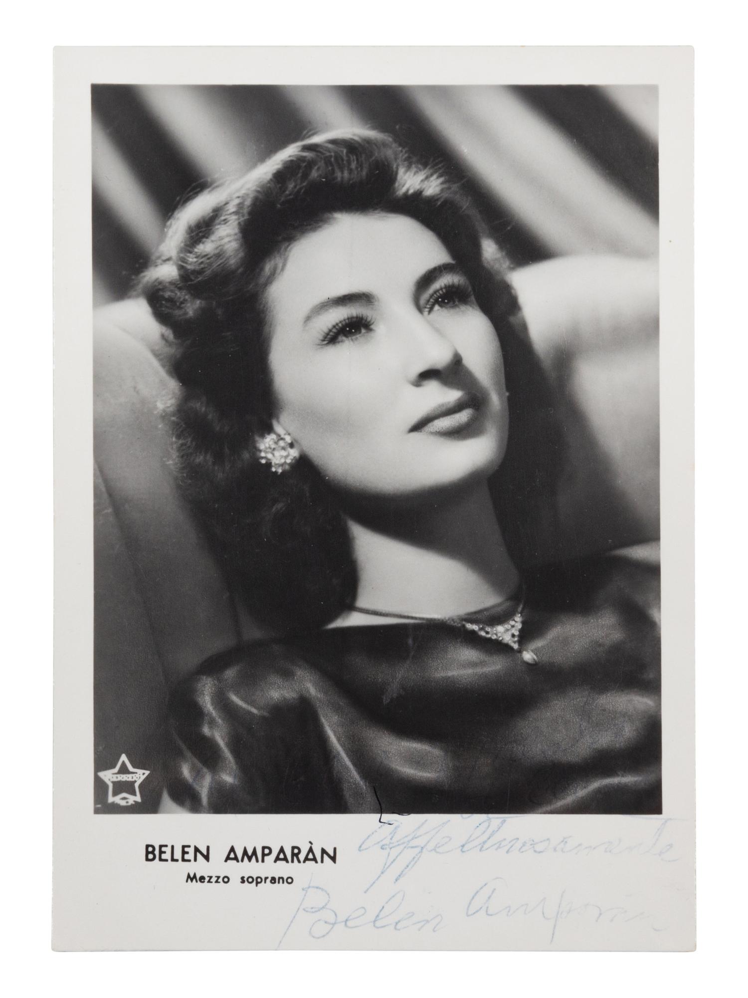 [20TH-CENTURY OPERA SINGERS]. A group of 5 signed and inscribed photographs of opera singers from the 1950s-1960s, comprising images of: