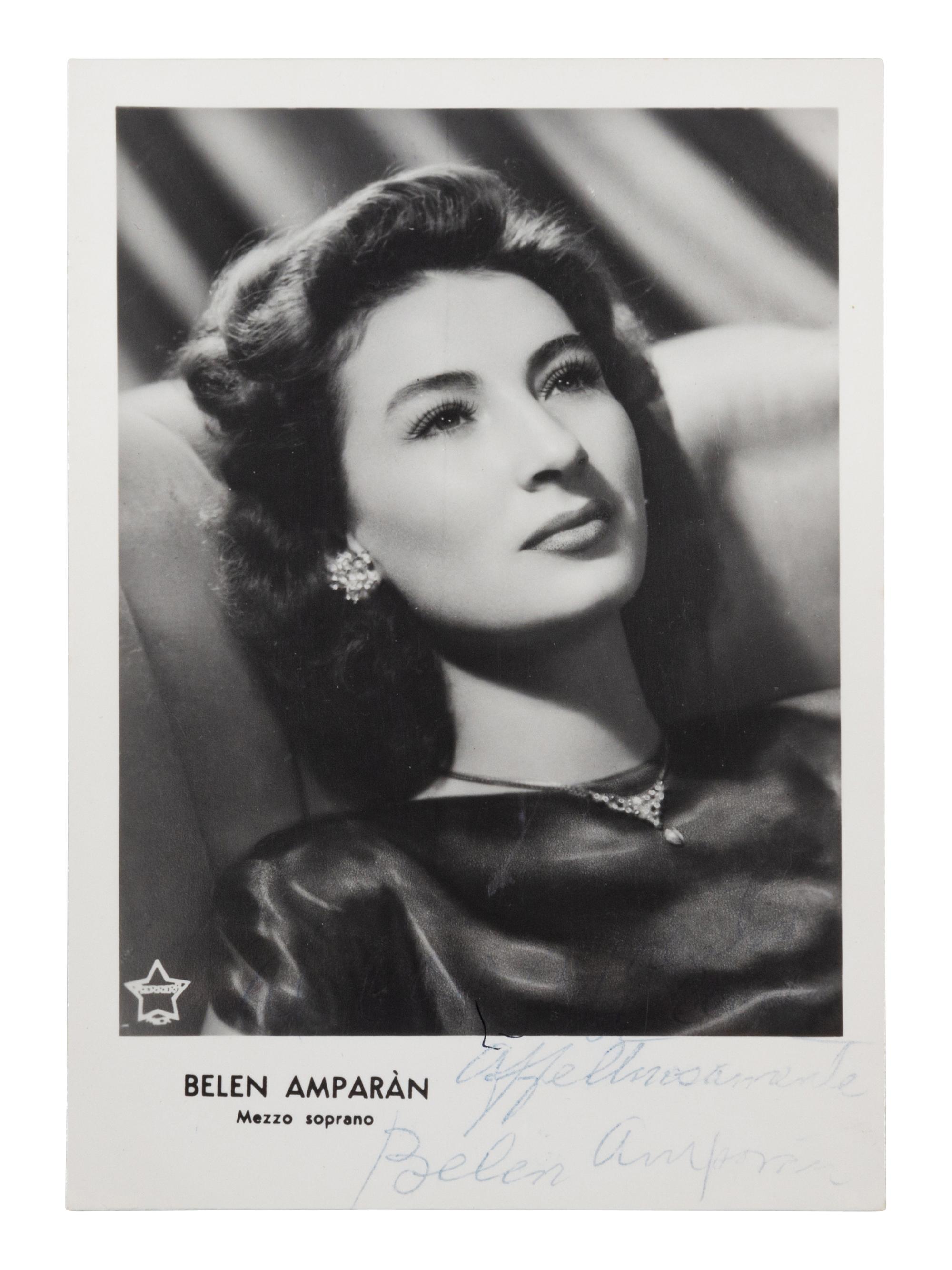 [20TH-CENTURY OPERA SINGERS]. A group of 5 signed and inscribed photographs of opera singers from the 1950s-1960s, comprising images of: