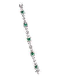 EMERALD AND DIAMOND BRACELET