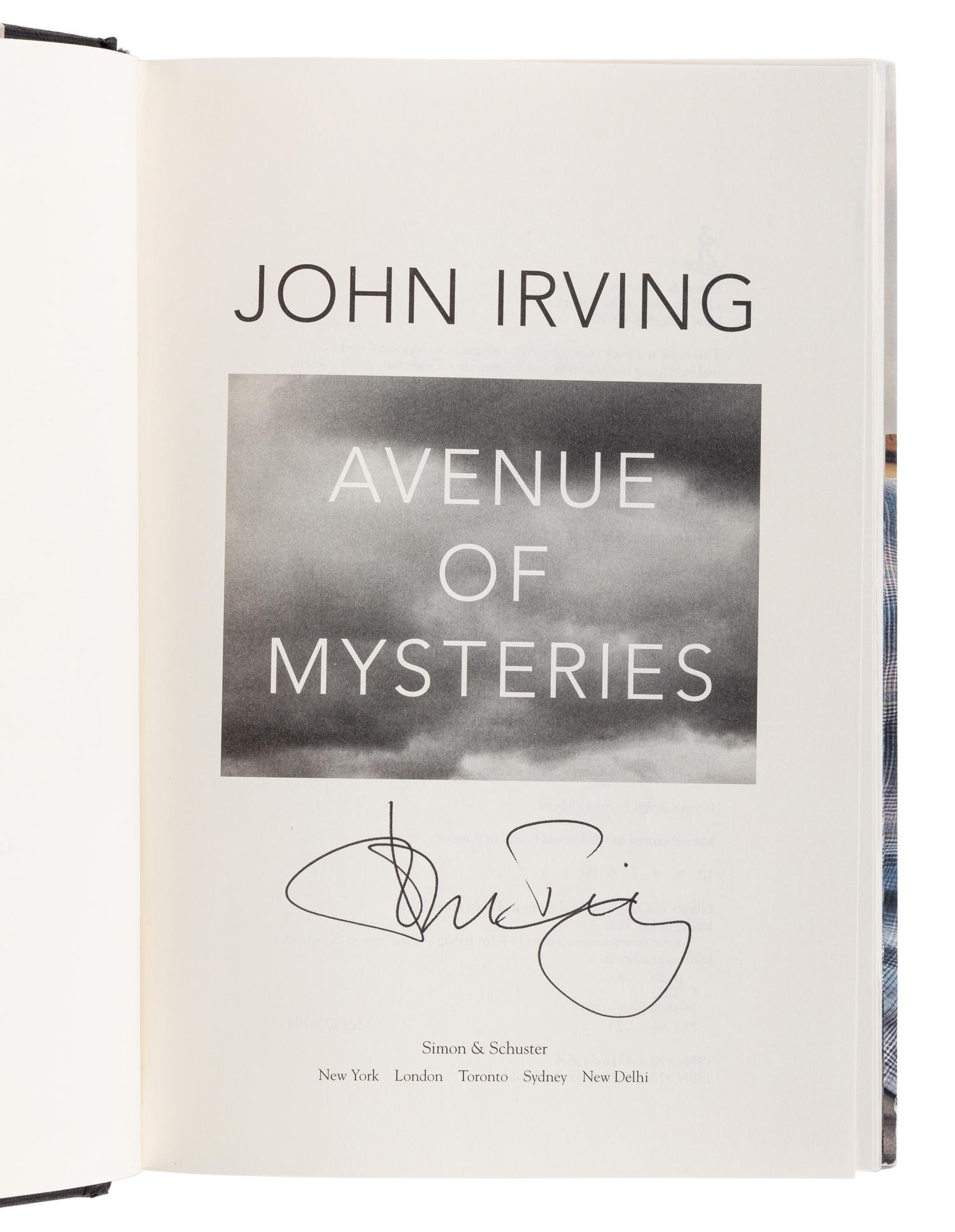 IRVING, John (b. 1942). A group of 7 works by Irving, MOST FIRST EDITION, MOST SIGNED, comprising: