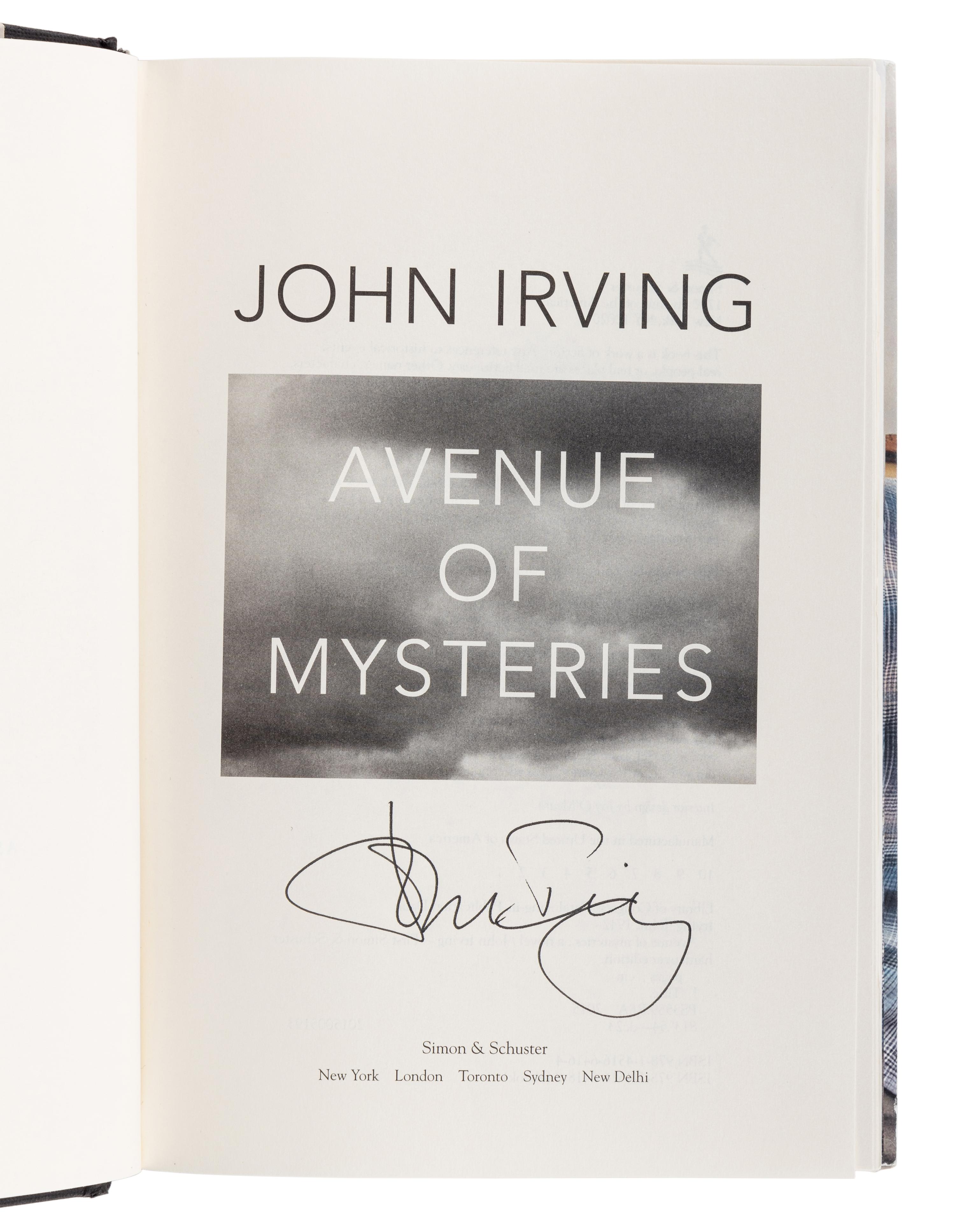 IRVING, John (b. 1942). A group of 7 works by Irving, MOST FIRST EDITION, MOST SIGNED, comprising: