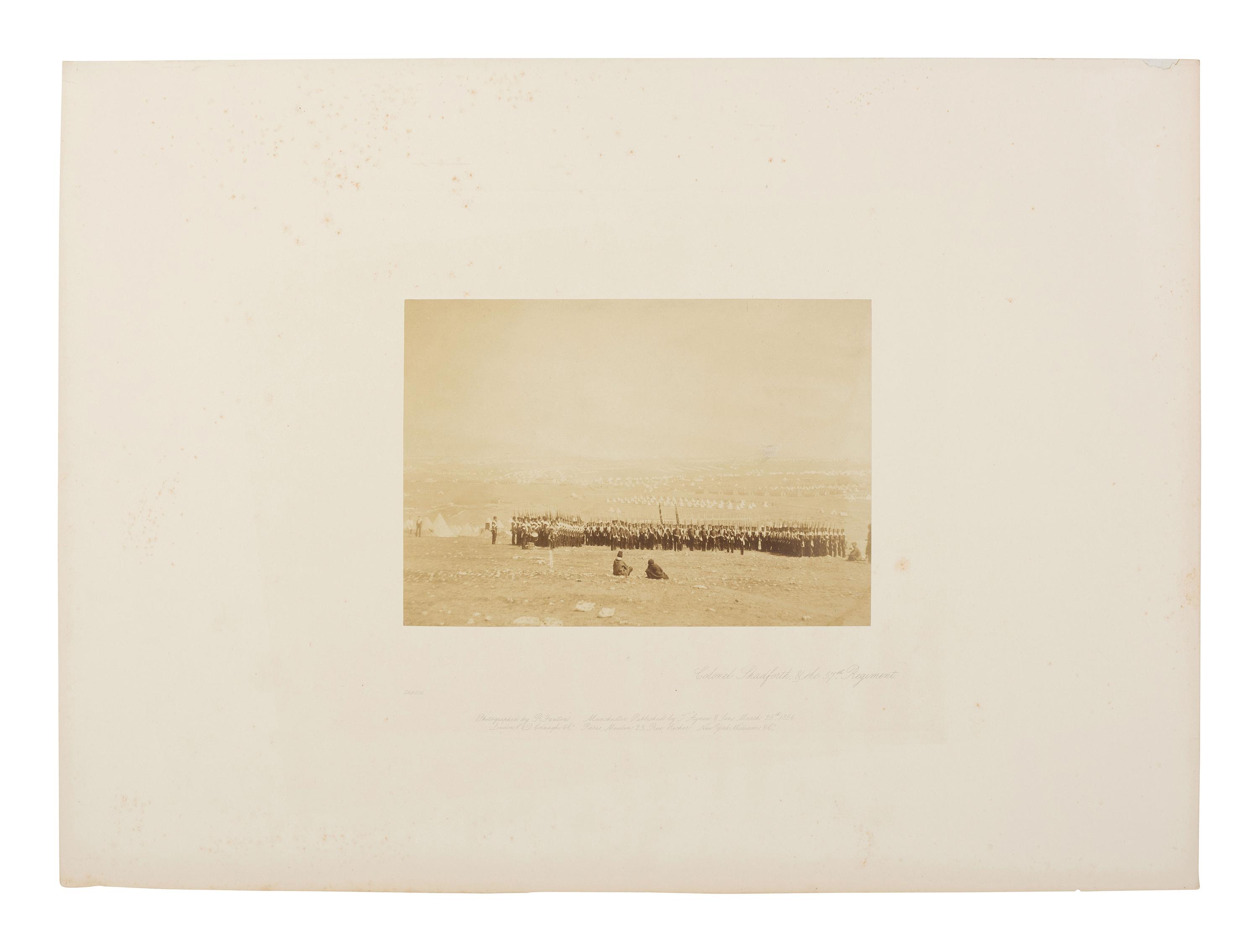 FENTON, Roger (English, 1819-1869). Col. Shadforth & 57th Regiment, Crimea , ca 1851; printed 1856.