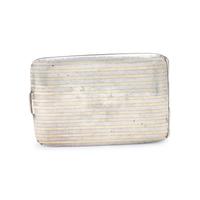 ART DECO, SILVER AND YELLOW GOLD CIGARETTE CASE