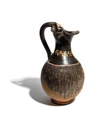 An Apulian Gnathian-Ware Ribbed Trefoil Oinochoe