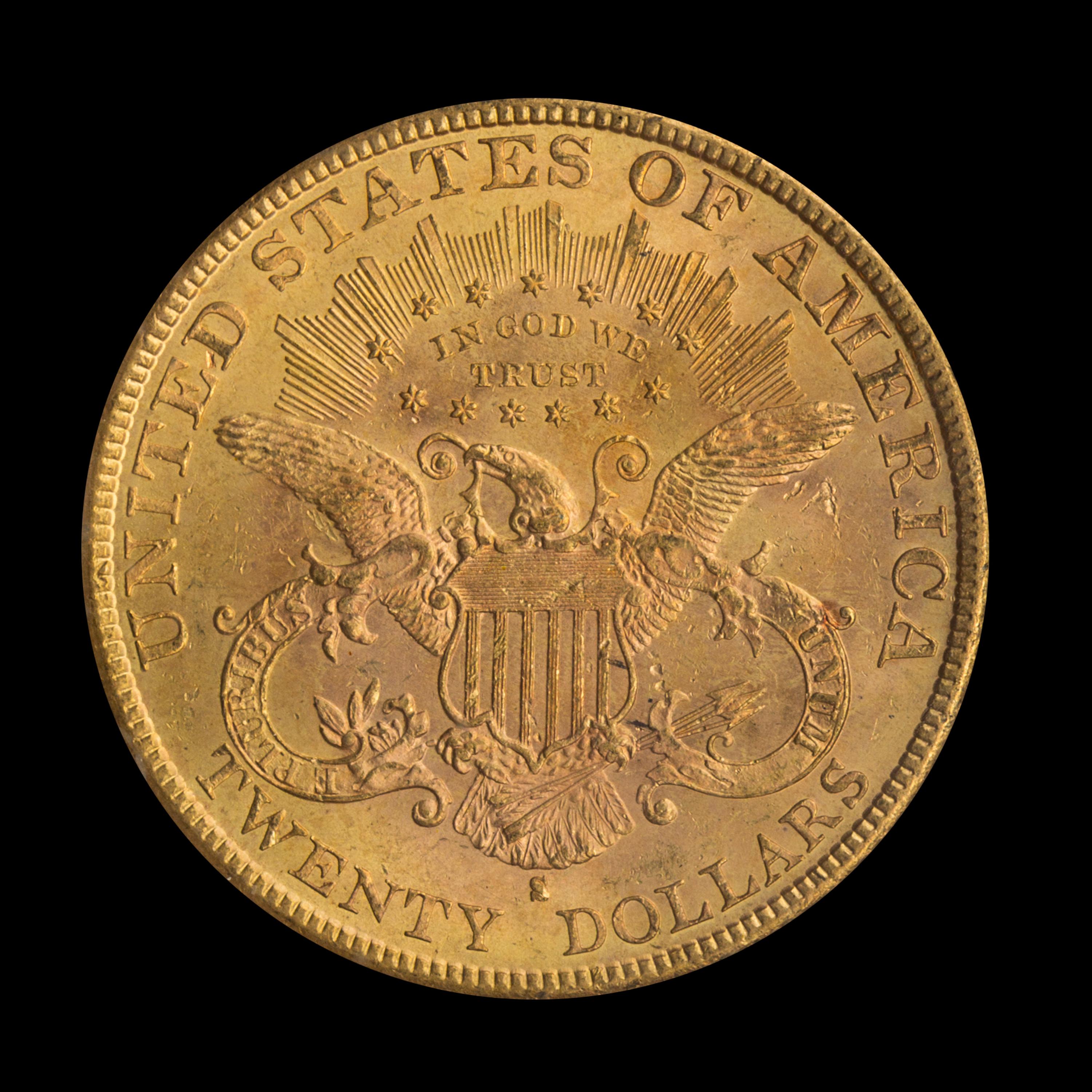 A United States 1885-S Liberty Head $20 Gold Coin