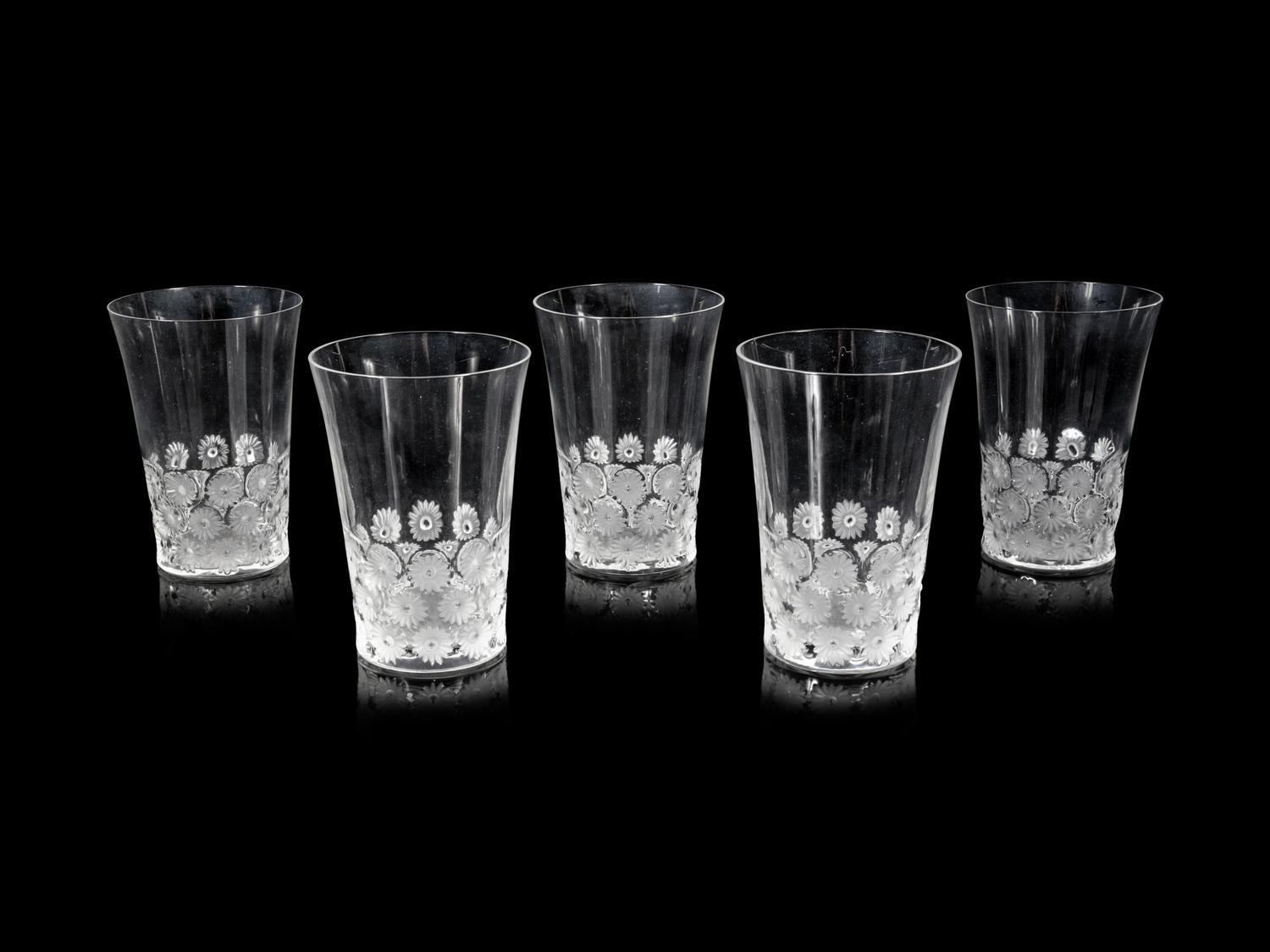 A Set of Ten Lalique Napsbury Tumblers