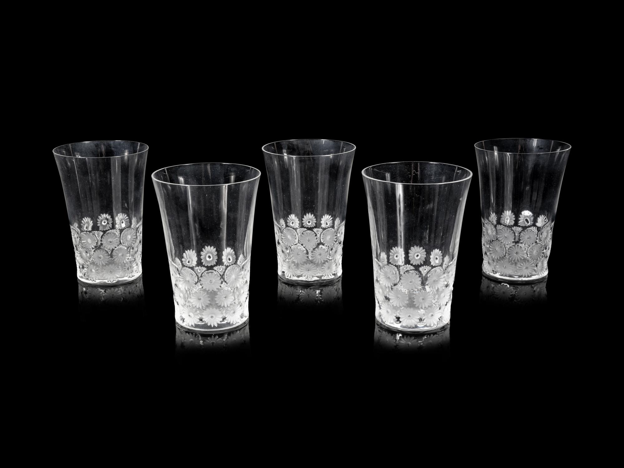 A Set of Ten Lalique Napsbury Tumblers