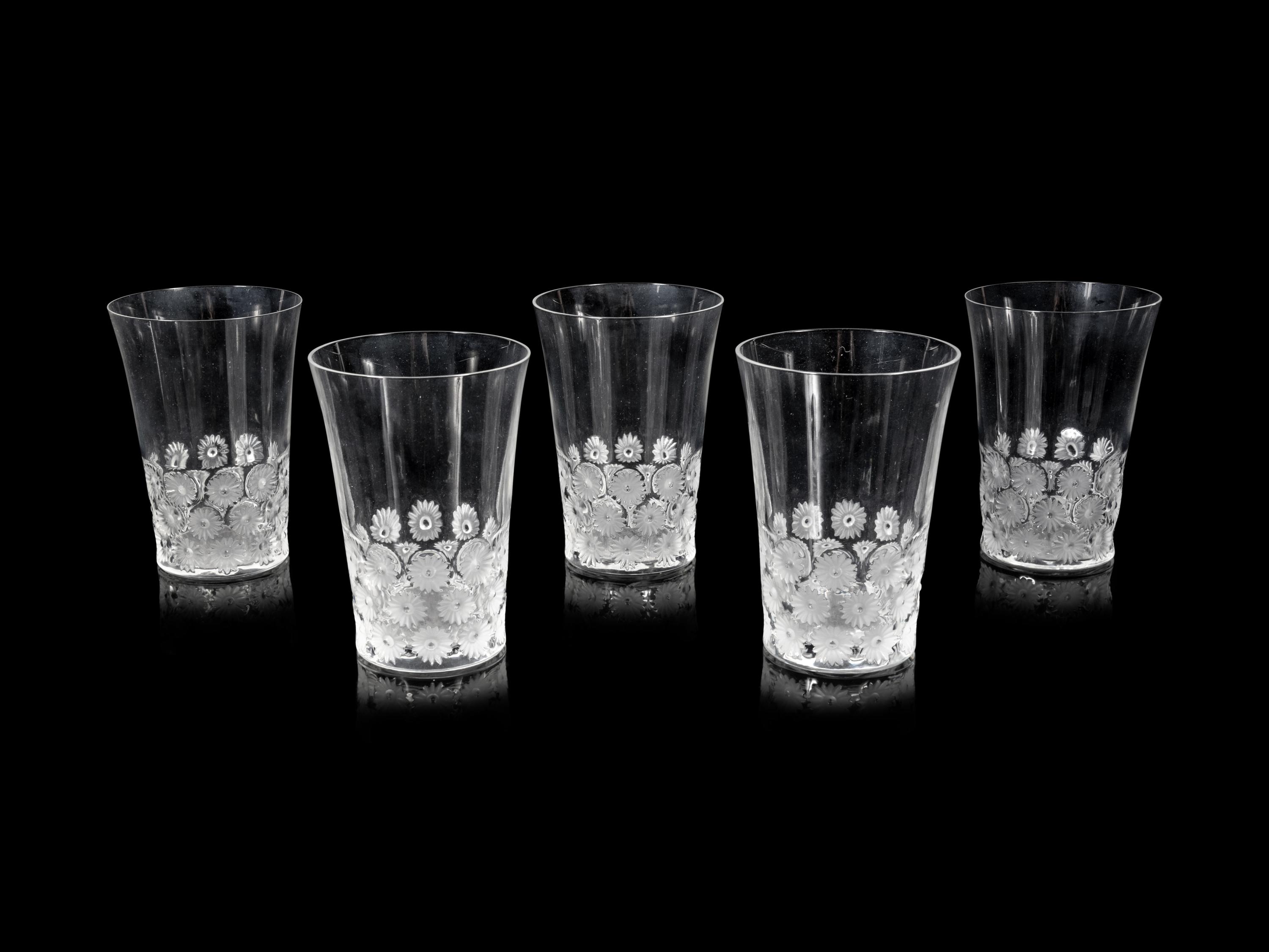 A Set of Ten Lalique Napsbury Tumblers