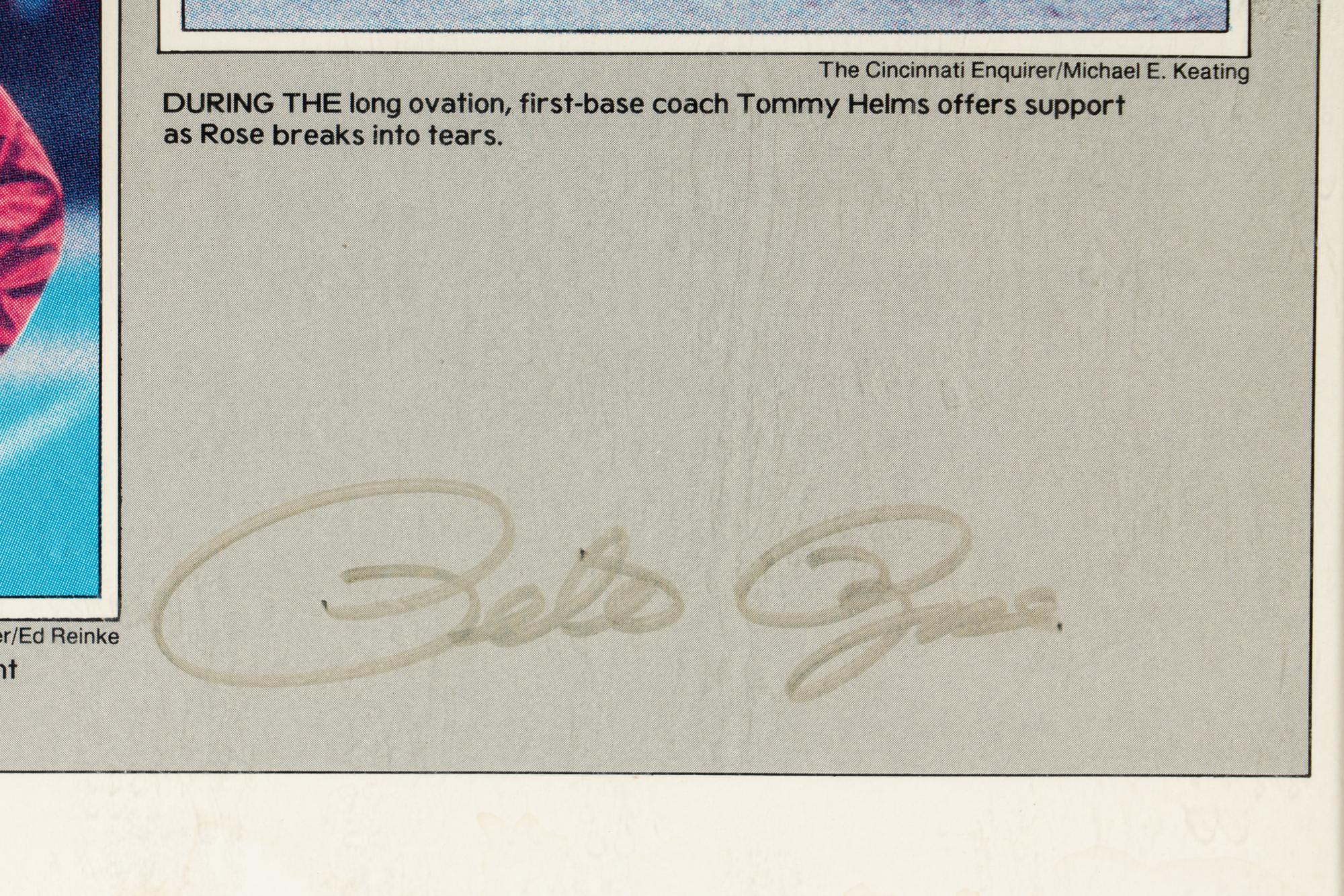 A Large Group of Pete Rose Items Including Multiple Autographs and Full Ticket from 4,192 Career Hit Game,