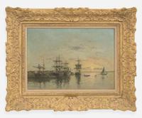 Eugène Boudin (French, 1824-1898) - Port en Bretagne