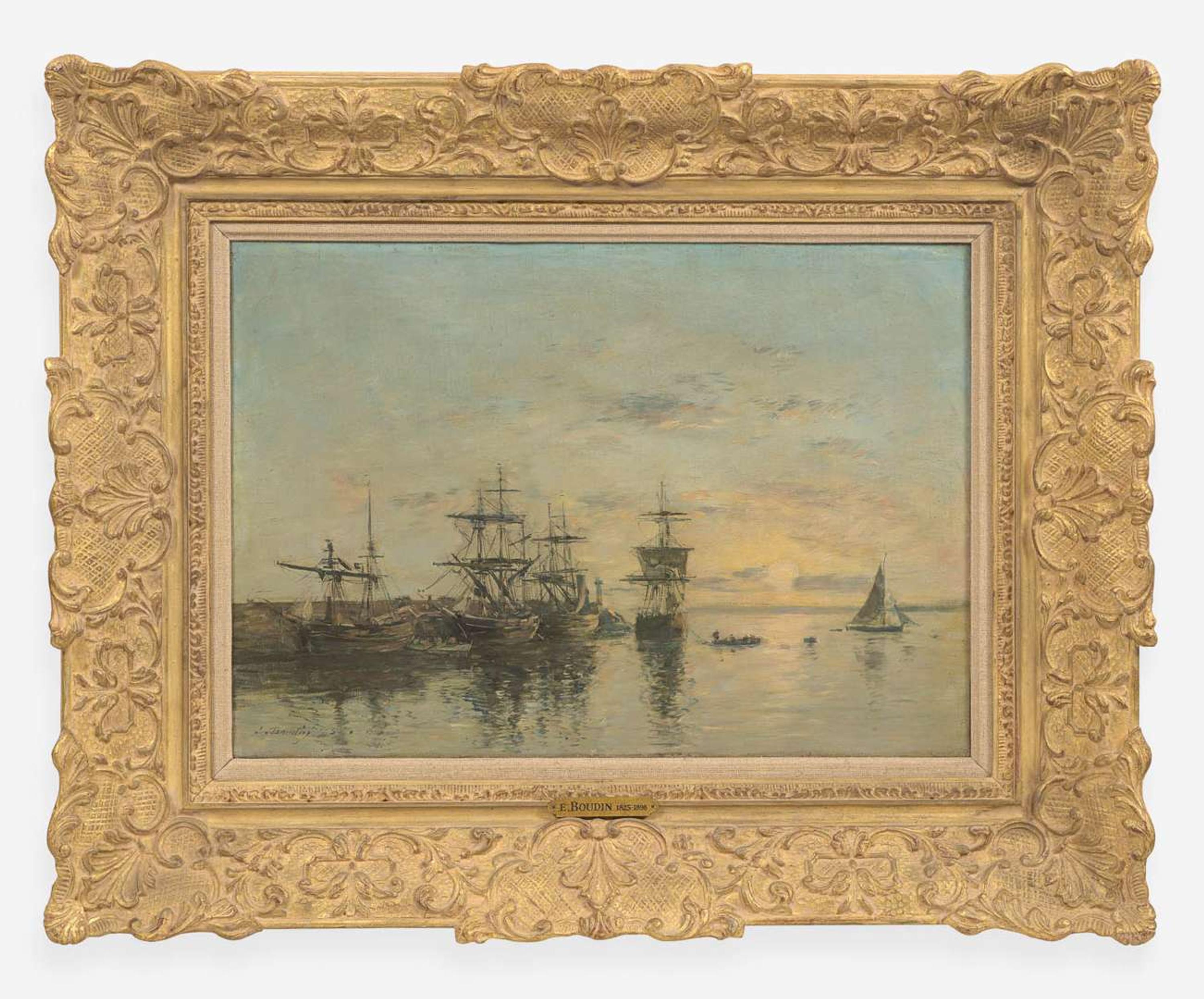 Eugène Boudin (French, 1824-1898) - Port en Bretagne