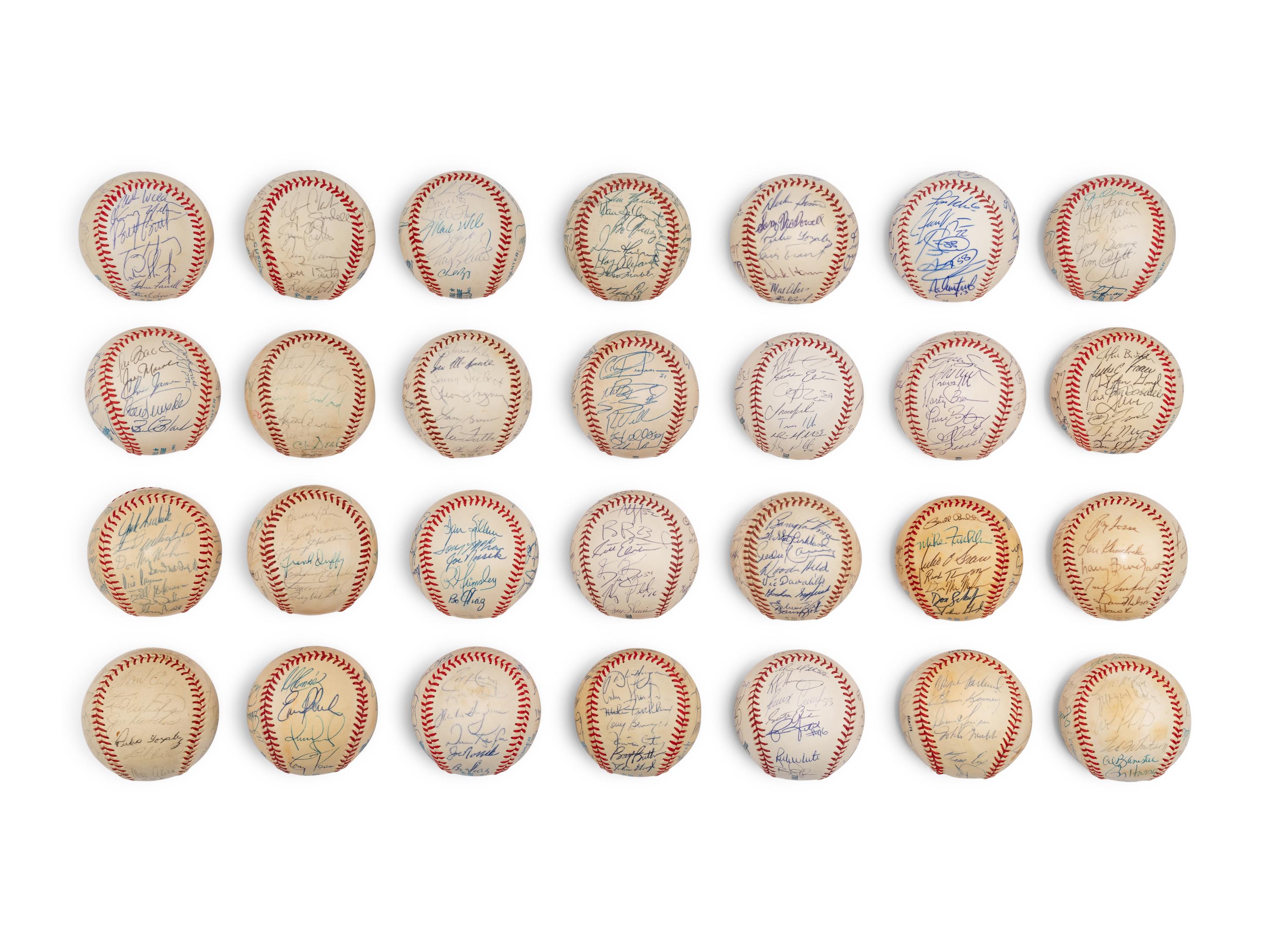 A Large Group of Assorted 1960s-2000s Cleveland Indians Team Signed Autograph Baseballs