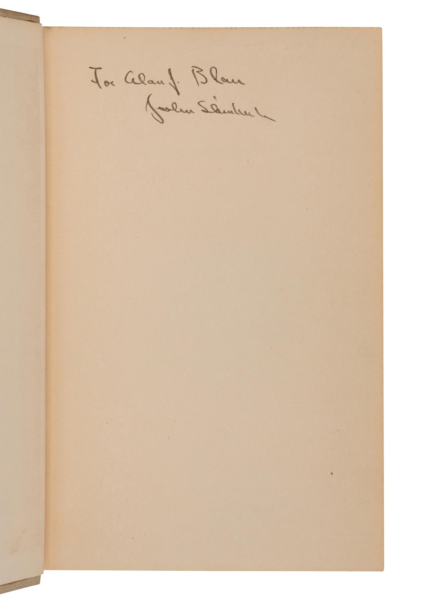 STEINBECK, John (1902-1968). Of Mice and Men . New York: Covici-Friede, 1937.