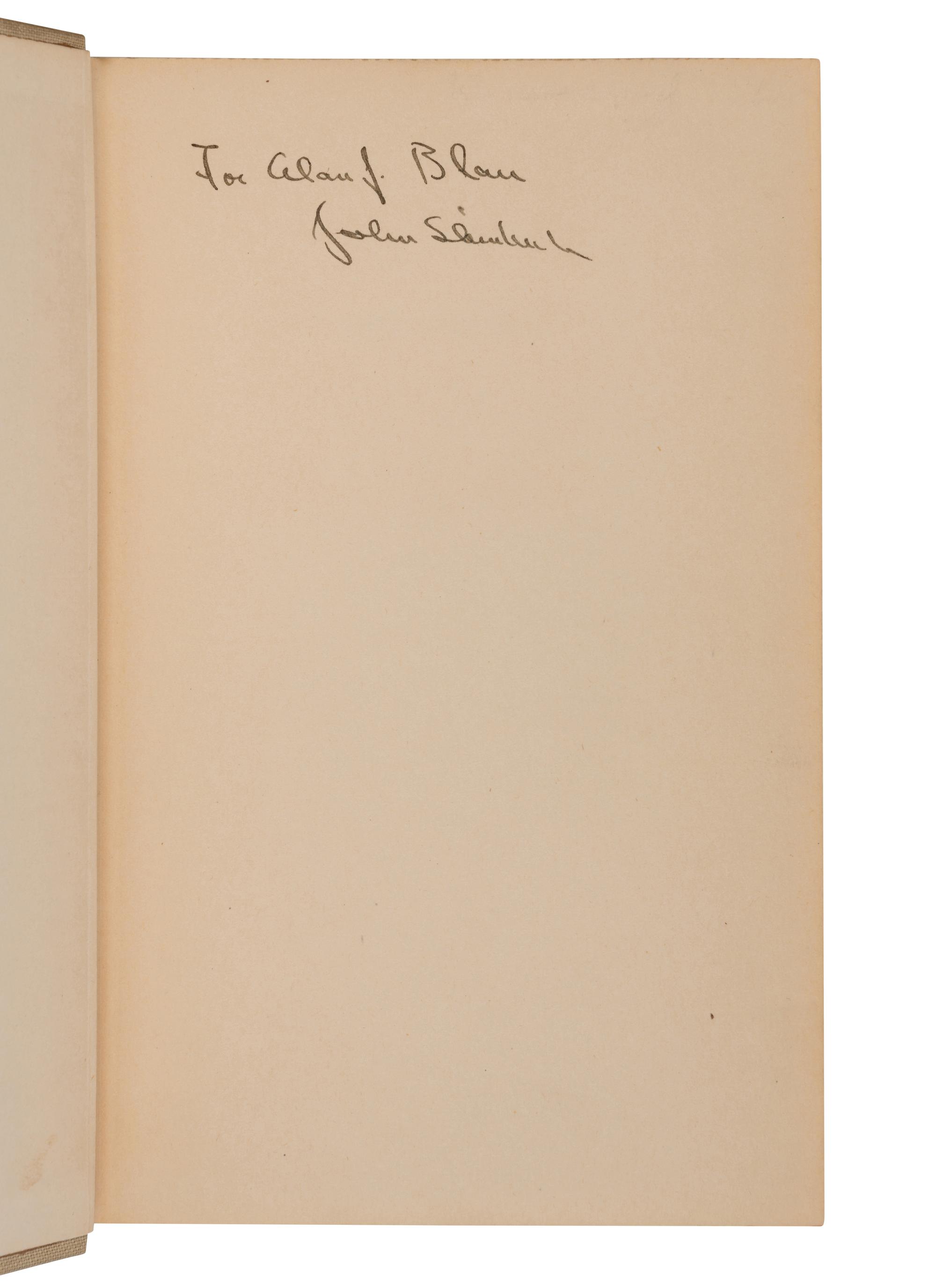 STEINBECK, John (1902-1968). Of Mice and Men . New York: Covici-Friede, 1937.