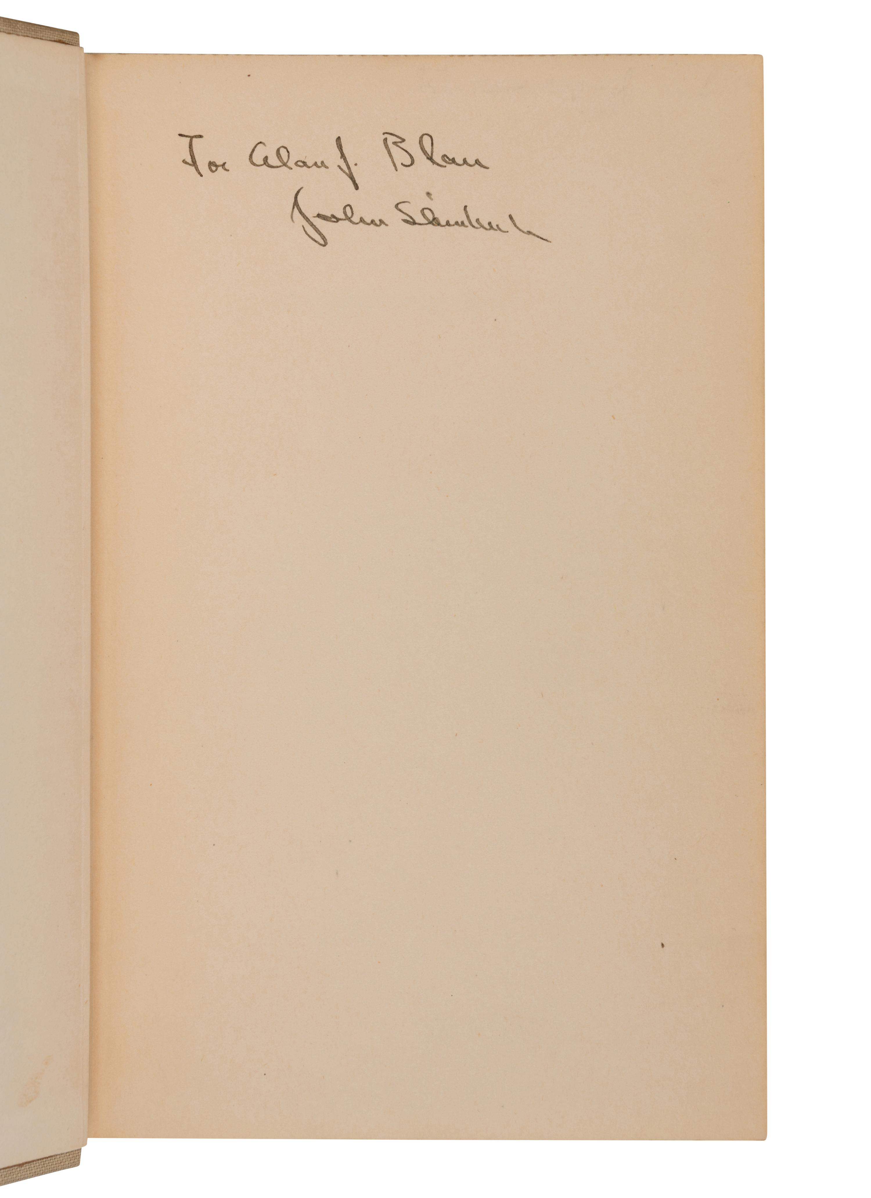 STEINBECK, John (1902-1968). Of Mice and Men . New York: Covici-Friede, 1937.