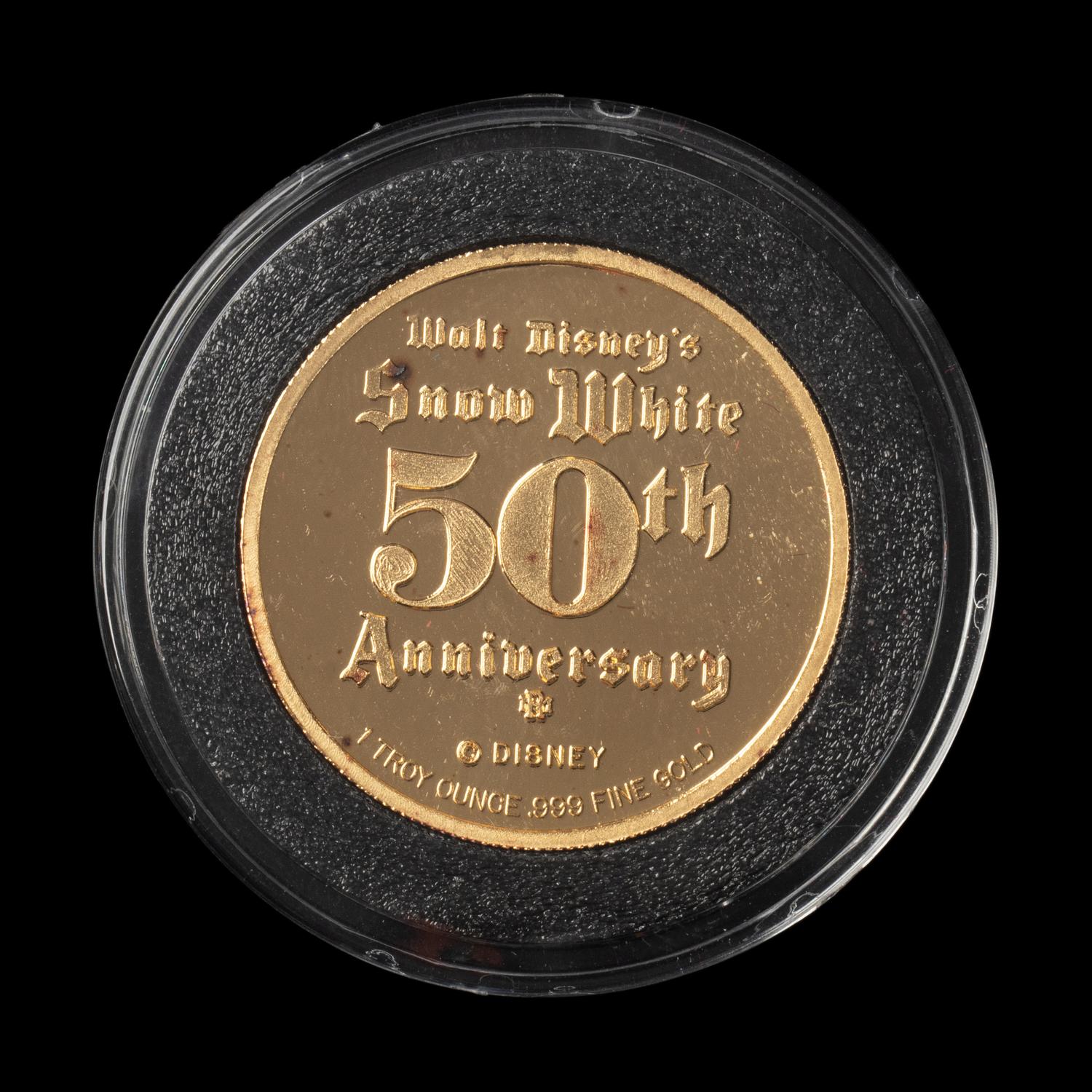 [PRIVATE ISSUE] A Rarities Mint 1987 Snow White and the Seven Dwarves: Grumpy Commemorative 1 ozt. Gold Round