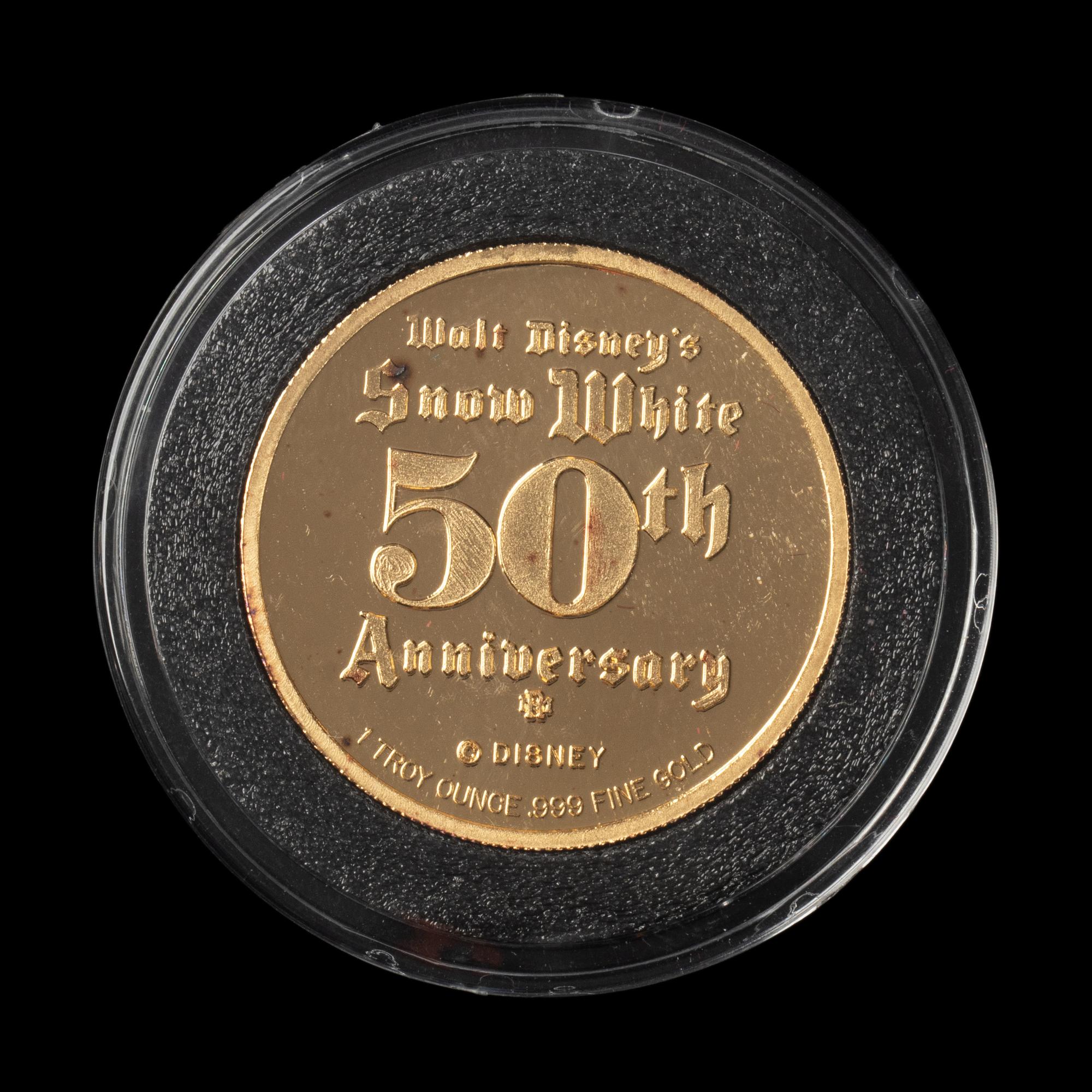[PRIVATE ISSUE] A Rarities Mint 1987 Snow White and the Seven Dwarves: Grumpy Commemorative 1 ozt. Gold Round