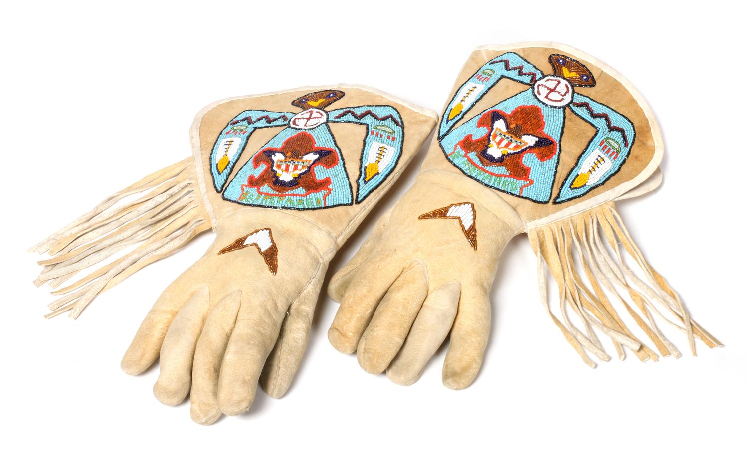 Pair of Plateau Eagle Scout Gauntlets Length 14 inches — First Half 20th Century