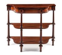 A William IV Mahogany Console Table Height 37 x width 44 3/8 x depth 17 5/8 inches. — FIRST HALF 19TH CENTURY