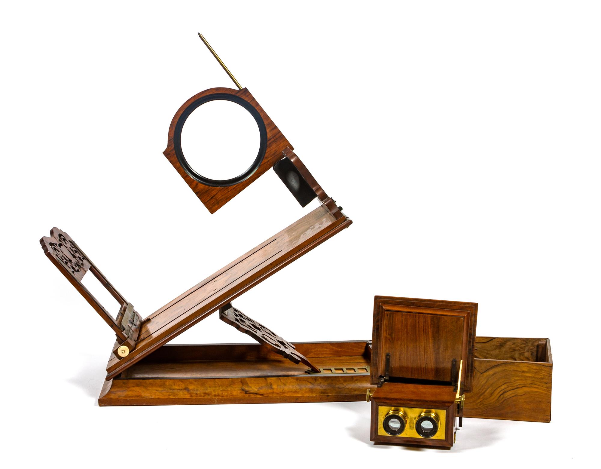 Two Victorian Optic Viewers Height of first: 25 1/2 inches.